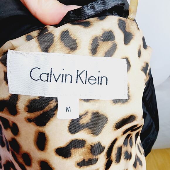 Calvin Klein Women's Black Down Puffer Zipper Front Jacket Size M Hooded - Picture 11 of 16